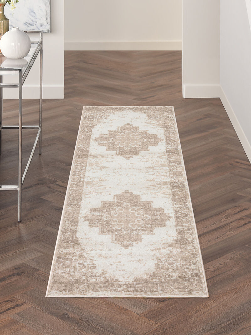 Grafix GRF14 Ivory/Beige 2' x 4' Rug