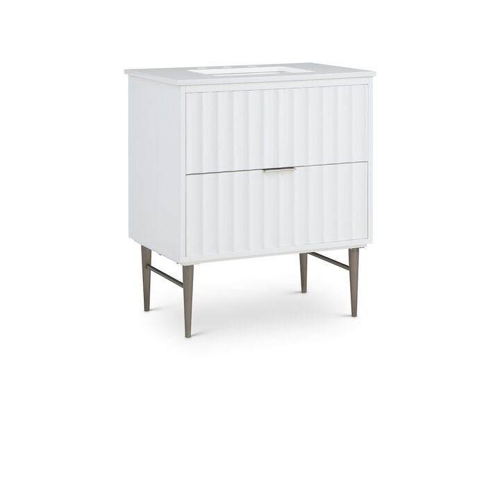 Meridian Furniture Modernist White Bathroom Vanity