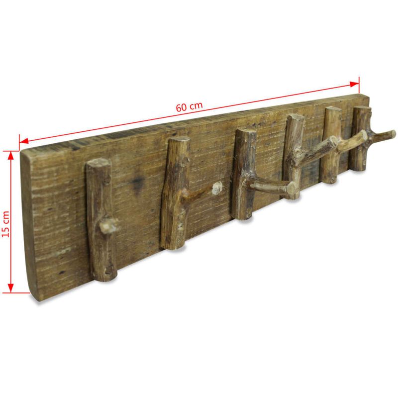 vidaXL Coat Rack Solid Reclaimed Wood 23.6"x5.9"