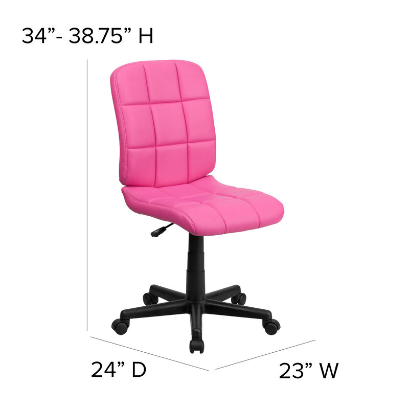 Clayton Mid-Back Quilted Vinyl Swivel Task Office Chair image number 4