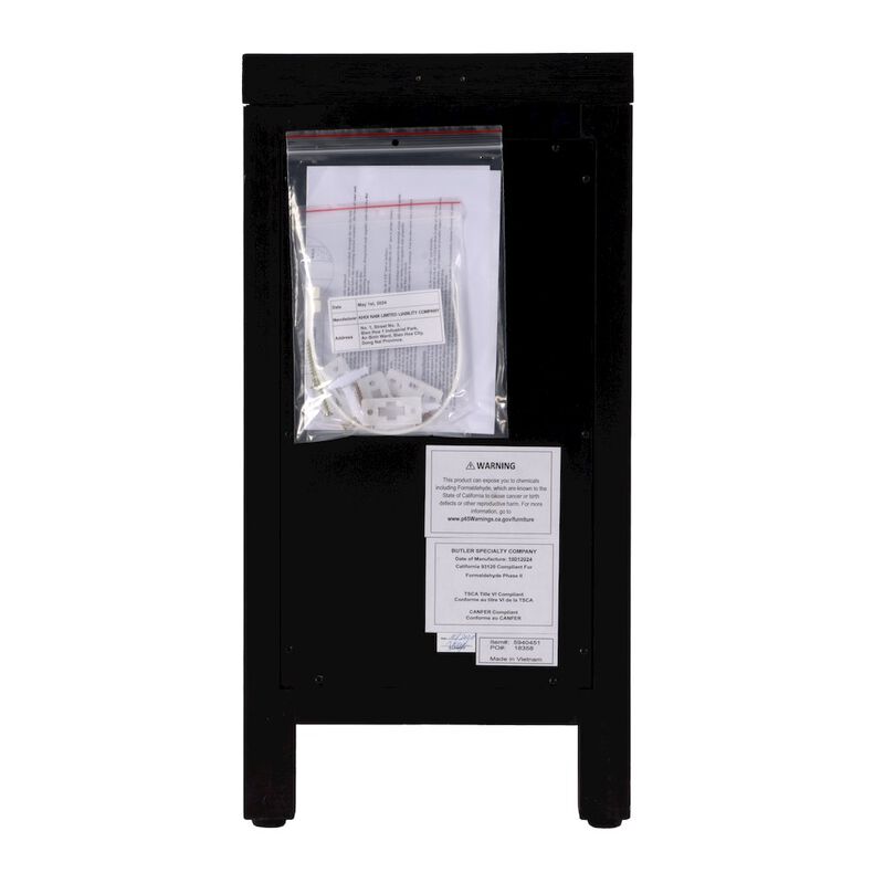 Butler Specialty 12 in. W Rectangular Wood 1 Door Narrow End Table with Pull-Out Tray, Coffee