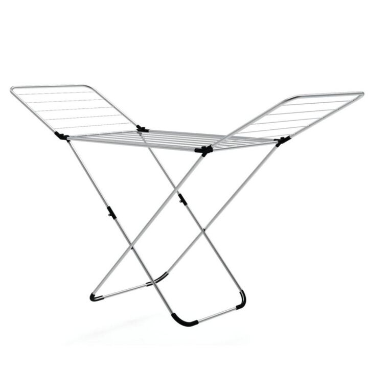 Hivvago Folding Clothes Drying Rack with Adjustable Wings for Indoor and Outdoor Use