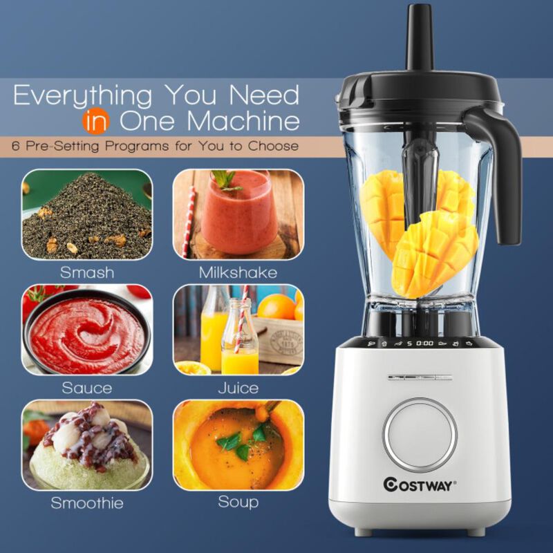 Costway  1500W Countertop Smoothies Blender with 10 Speed and 6 Pre-Setting Programs