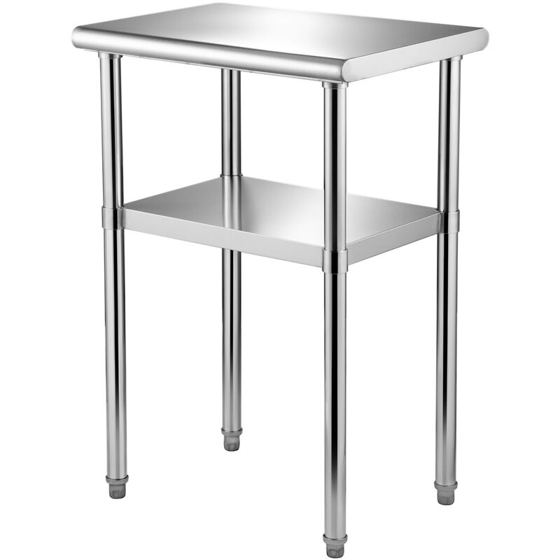 VEVOR Stainless Steel Work Prep Table Commercial Food Prep Table 24x18x36in image number 9