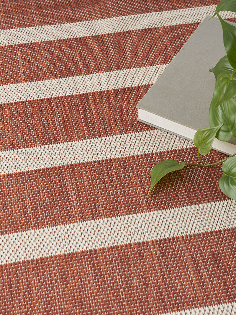 Positano POS03 Terracotta/Ivory 6' x Round Rug