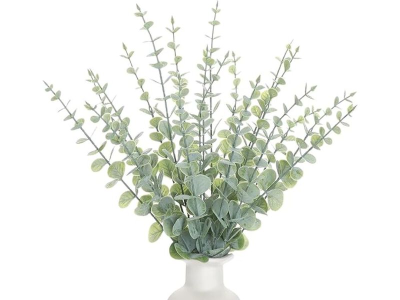18 Piece Artificial Eucalyptus Flower Stems Wedding Centerpiece Decor image number 0