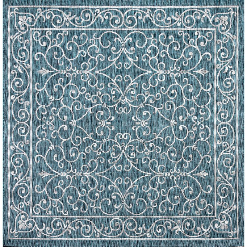 Charleston Vintage Filigree Textured Weave Area Rug