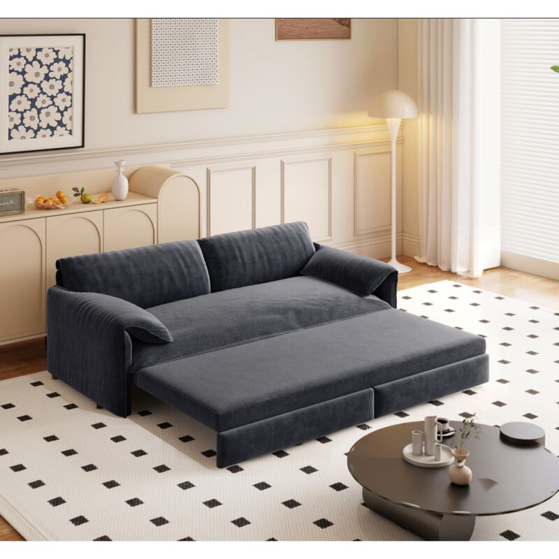 Lescet Velvet Pull‑Out Sleeper Sofa Bed image number 3