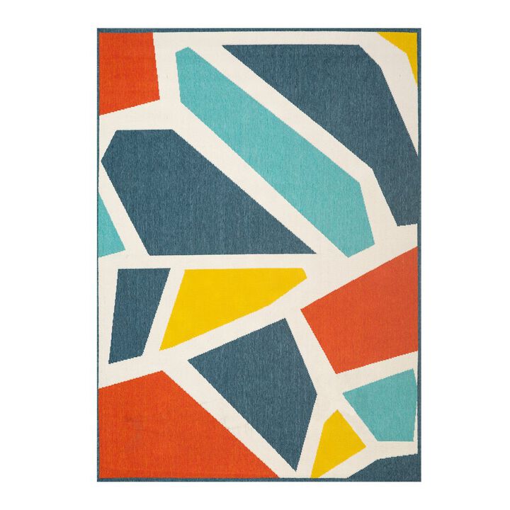 LR Home Mapa Durable Performance Area Rug Outdoor