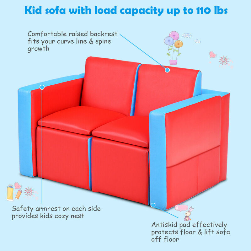Multi-functional Kids Sofa Table Chair Set