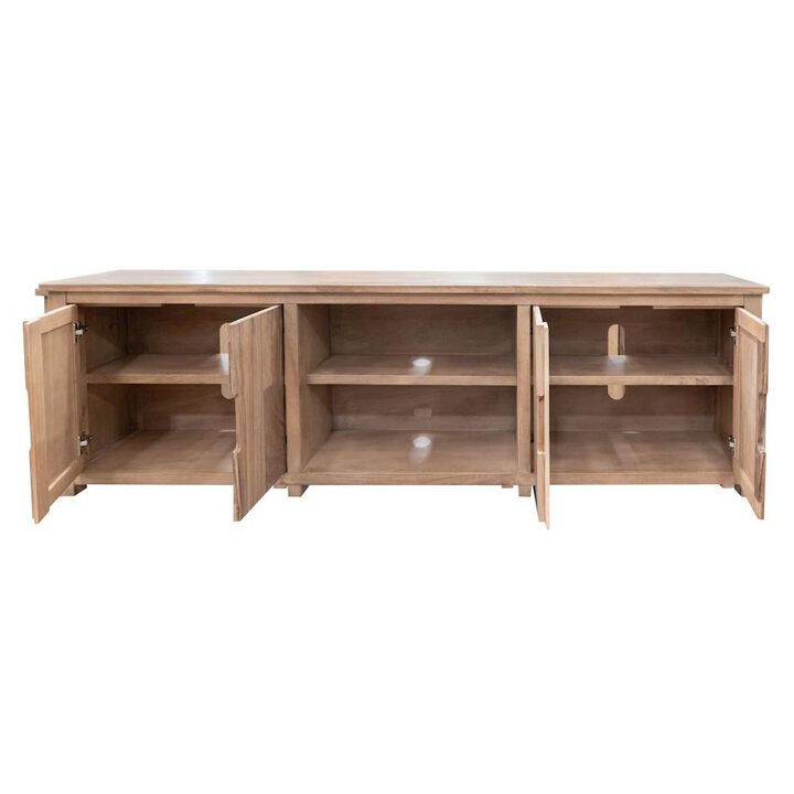 Crafters and Weavers Natural Parota Wood TV Stand 88