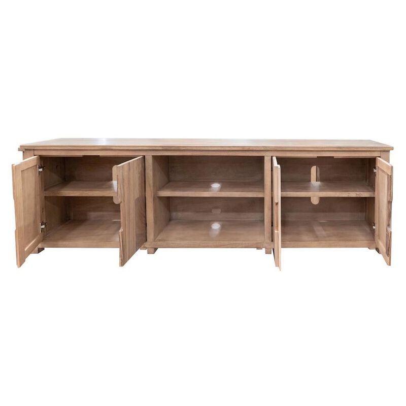 Crafters and Weavers Natural Parota Wood TV Stand 88