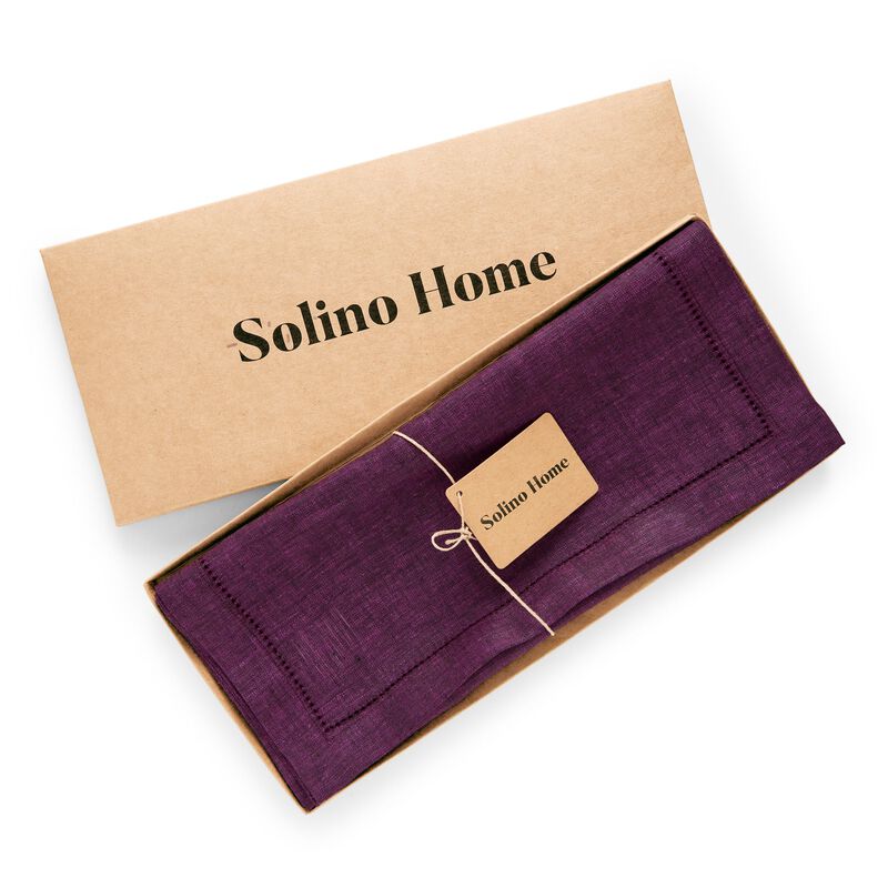 Solino Home Milan 100% Linen Table Runner &ndash; Handcrafted, Machine Washable, Perfect for Holiday and Everyday Dining