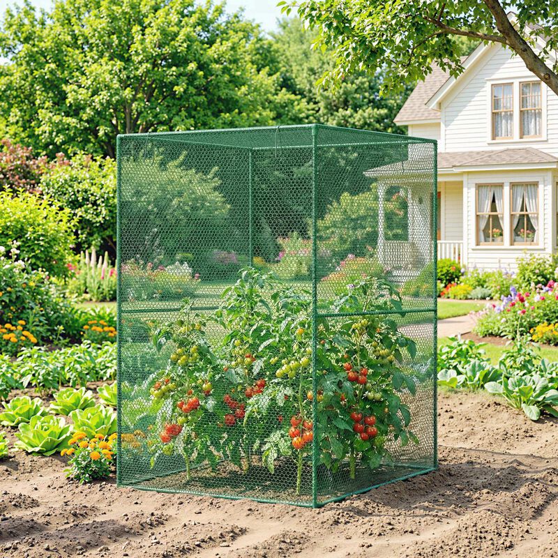 Hivvago Walk-In Garden Plant Cage with Zippered Door image number 6