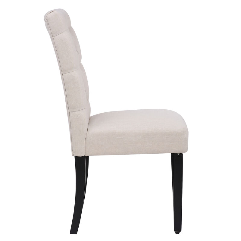 WestinTrends Upholstered Button Tufted Dining Chair