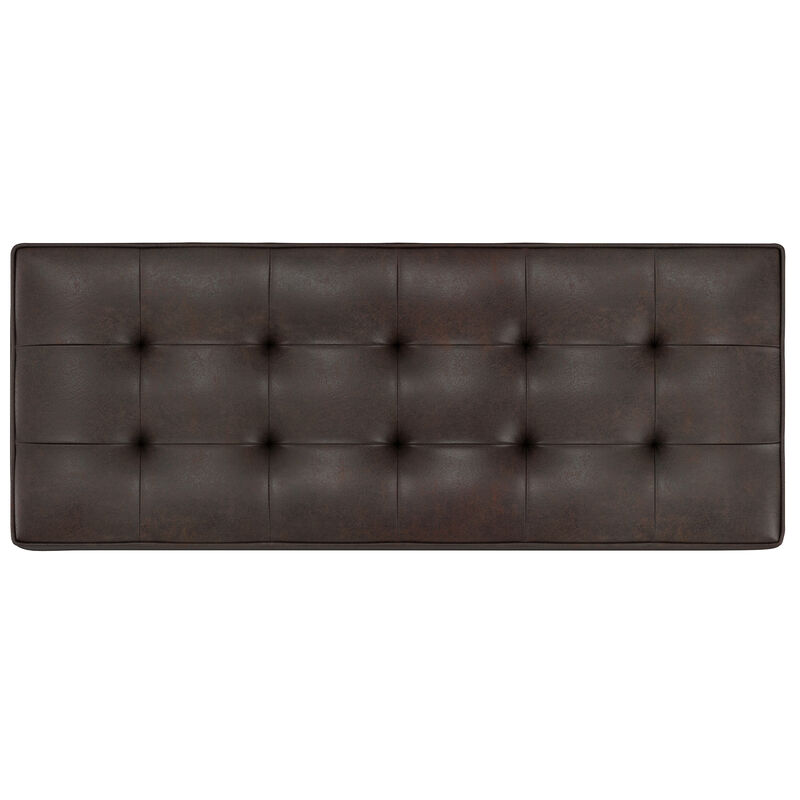 Simpli Home Cosmopolitan Storage Ottoman Bench with Open Bottom image number 3