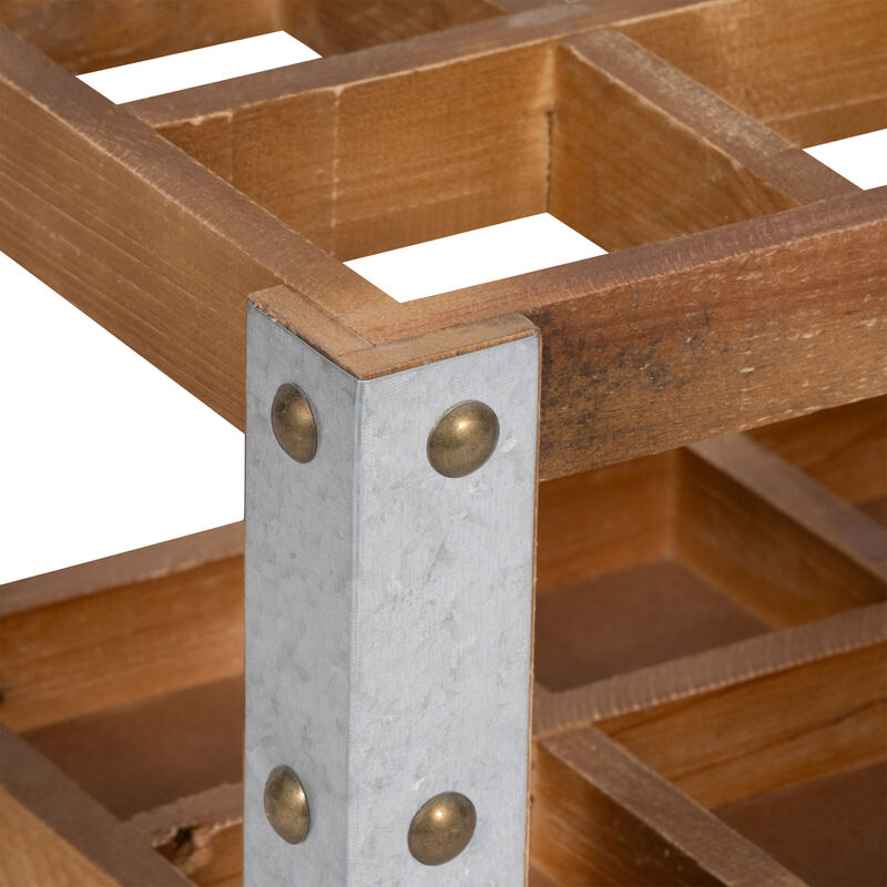 Wooden 8-Bottle Wine Rack image number 4