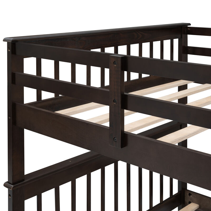 Modern Storage Bunk Bed with Open Shelves