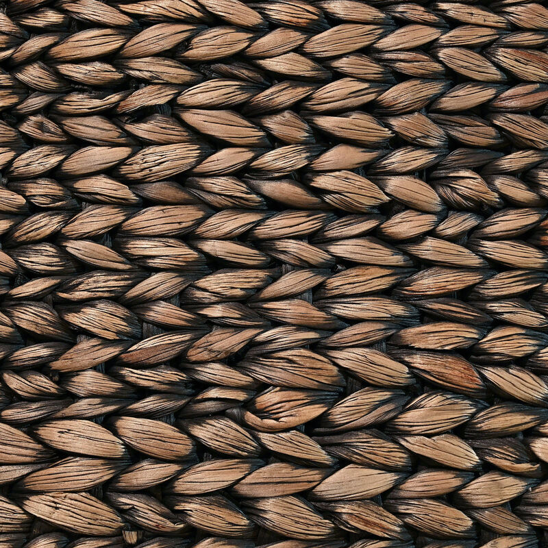 Clara Farmhouse Classic Handwoven Hyacinth Rectangle Storage Floor Baskets with Handles