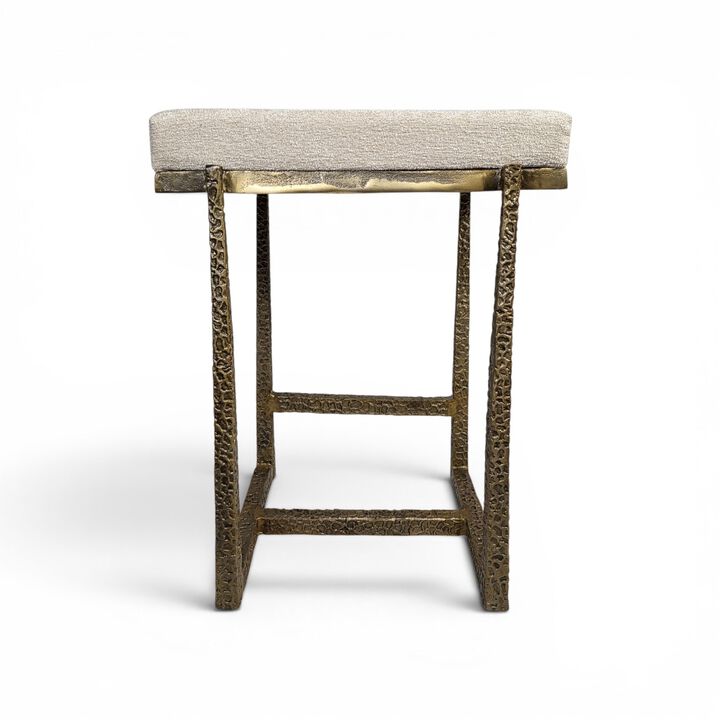 Aurelia Boucl&eacute; Luxe Bench Stool