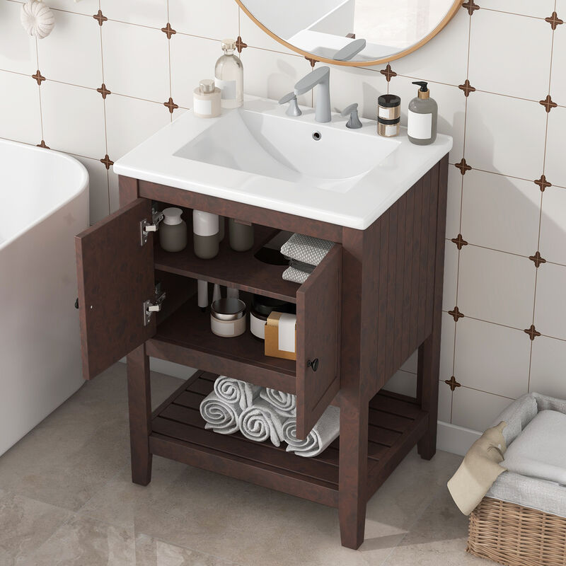 Merax Modern Sleek Bathroom Vanity with Sink