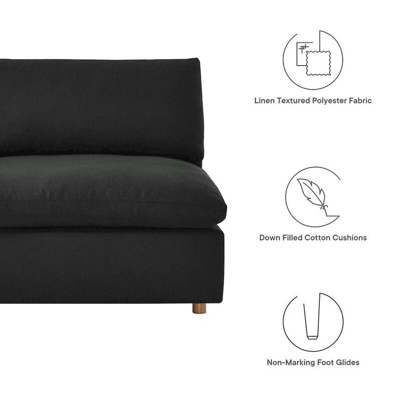 Modway Commix 6-Piece Modern Fabric Overstuffed Sectional Sofa in Pure White image number 2