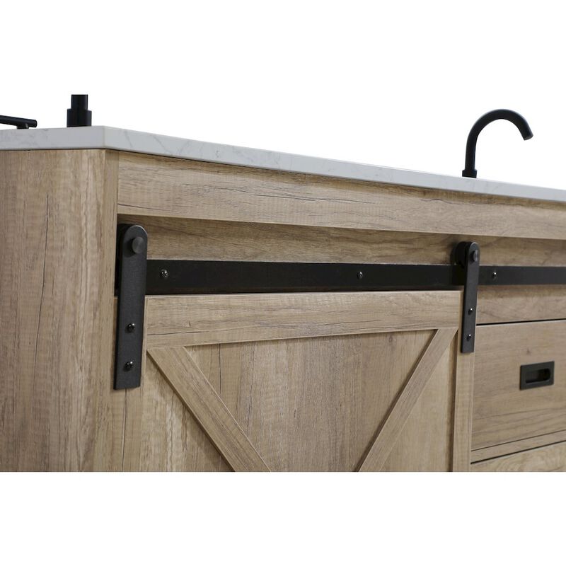 Elegant Kitchen and Bath Austin 72 Inch Double Bathroom Vanity In Natural Oak image number 6