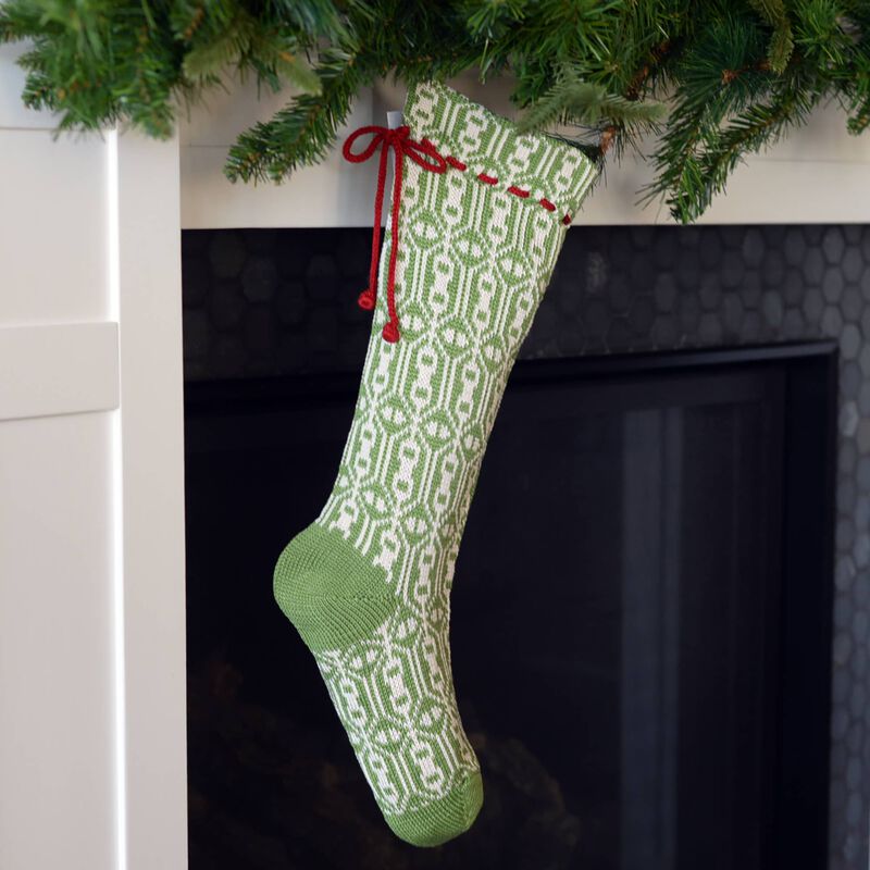 Green Patterned Stocking image number 1