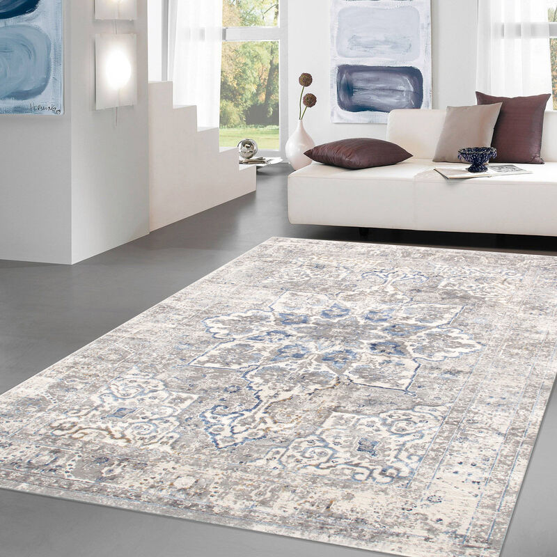 Pasargad Home Turkish Efes Design L. Grey Area Rug- 4' 0" X 6' 0" image number 1