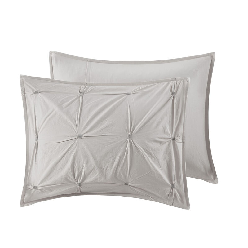 Gracie Mills Velez 3-Piece Modern Tufted-Inspired Cotton Comforter Set