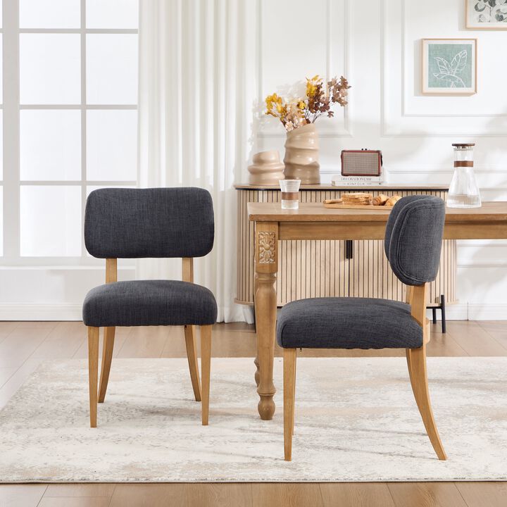 Envelor Linen Pillow-Back Dining Chair, Set of 2