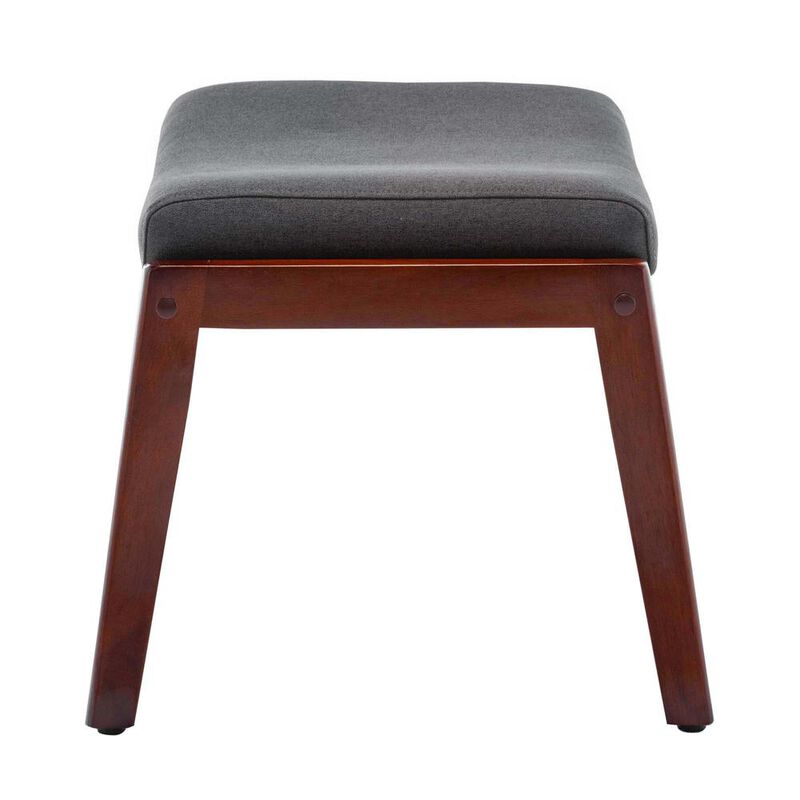 Convenience Concepts Designs4Comfort Natalie Accent Ottoman Stool Dark Gray