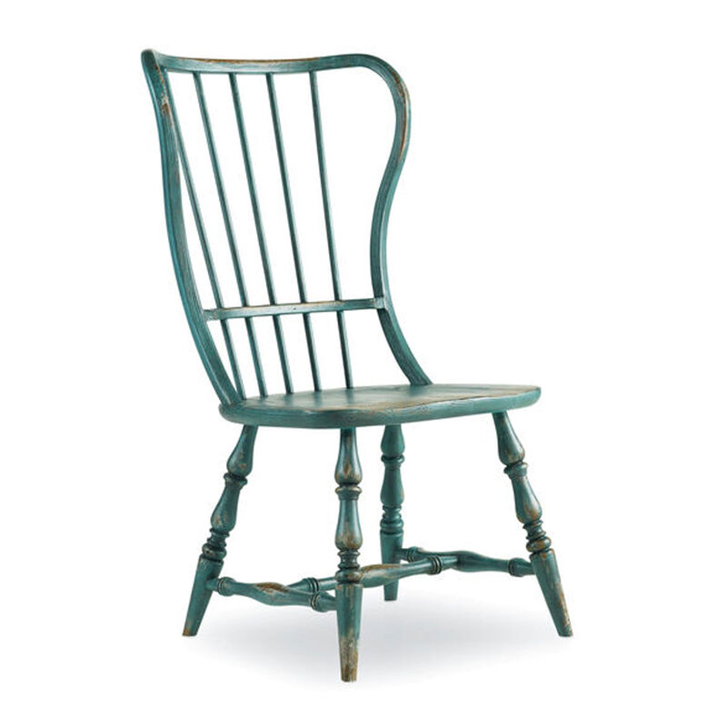Sanctuary Spindle Side Chair in Blue