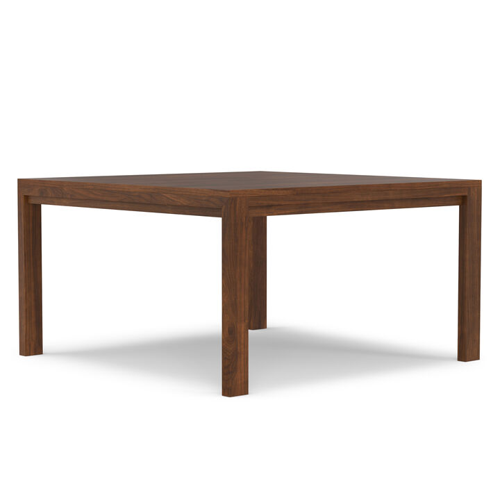Wilson 54 inch x 54 inch Square Transitional Dining Table in Walnut Veneer
