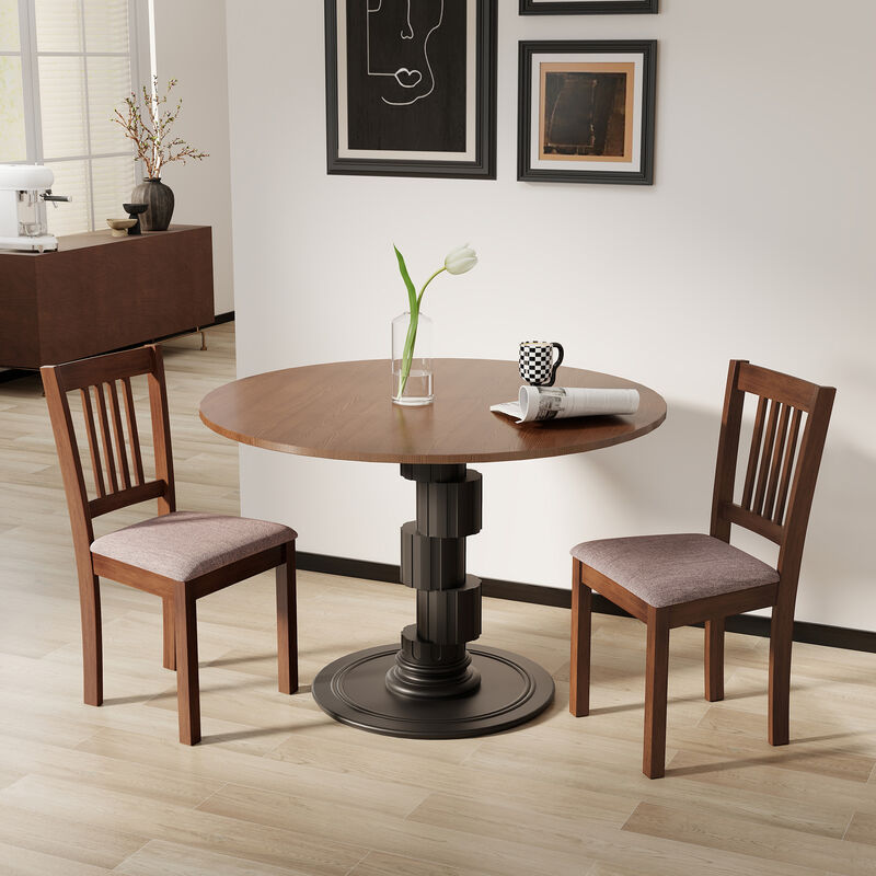 Hivvago Kitchen Chairs Set of 2 with Rubberwood Legs image number 1