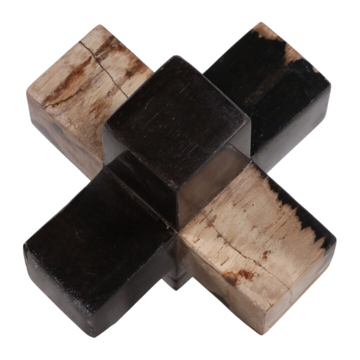 5" Petrified Wood Jack, Multi