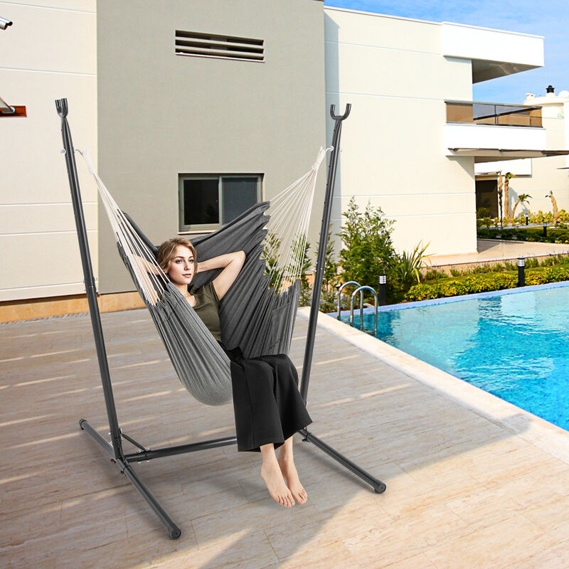 6-Position Hammock Chair with Stand for Adjustable Comfort and Relaxation