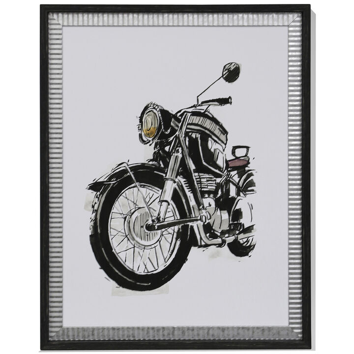 Motorcycles In Ink IV Framed Print