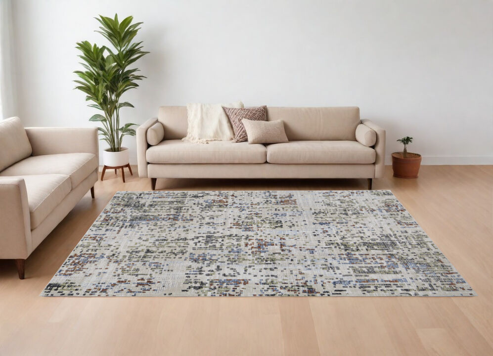 HomeRoots Abstract Power Loom Area Rug