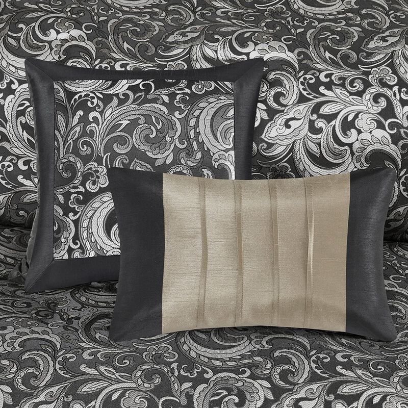 Gracie Mills Pruitt 24-Piece Jacquard Paisley Room-in-a-Bag Set