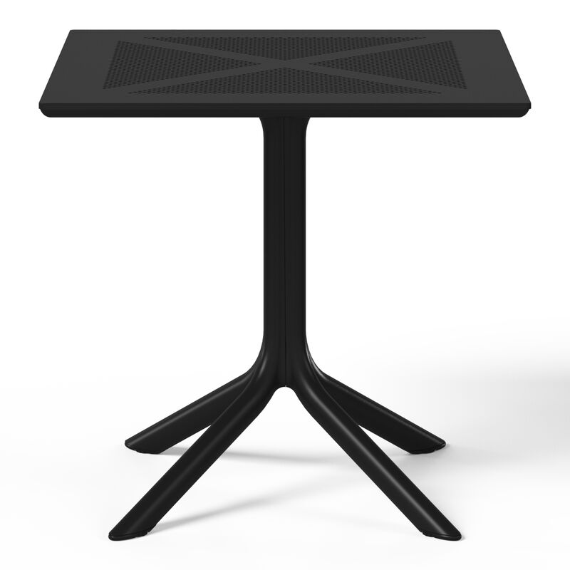 WestinTrends 31.5" Square Plastic Outdoor Patio Dining Table for 4