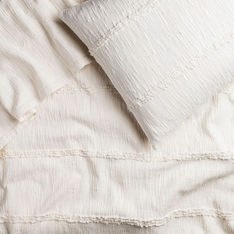 White Fringe Bedspread & Sham Set.. image number 4