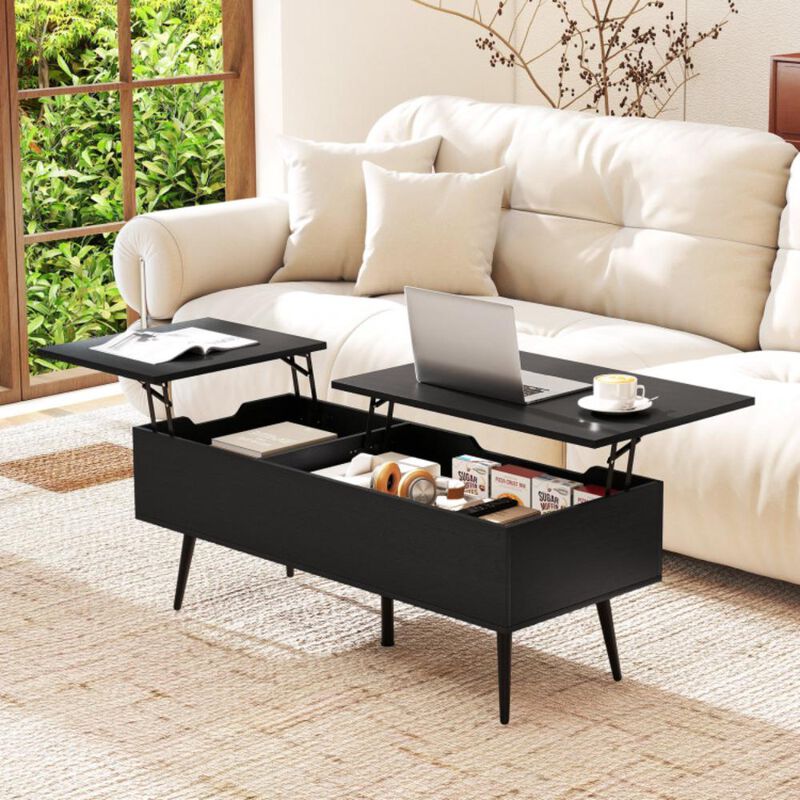 Hivvago 47 Inch Lift Top Coffee Table with 2 Hidden Compartments