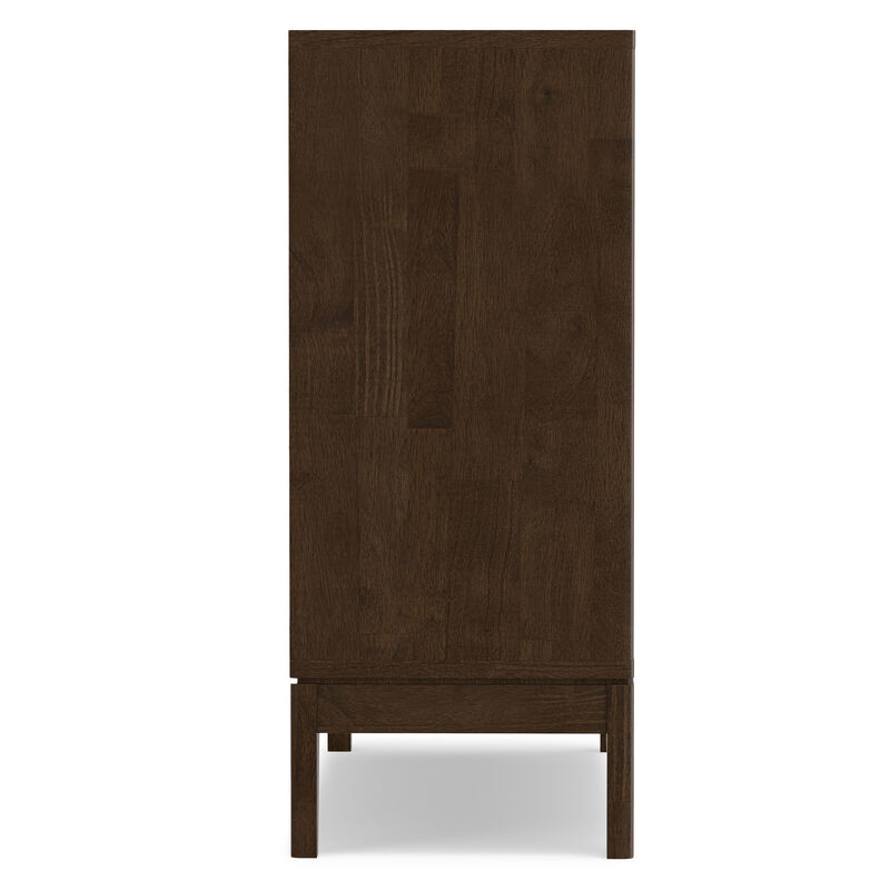 Harper SOLID HARDWOOD 40 inch Wide Mid Century Modern Entryway Storage Cabinet in Walnut Brown image number 5