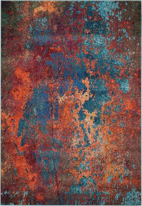 4 X 6 Atlantic Abstract Power Loom Non Skid Area Rug
