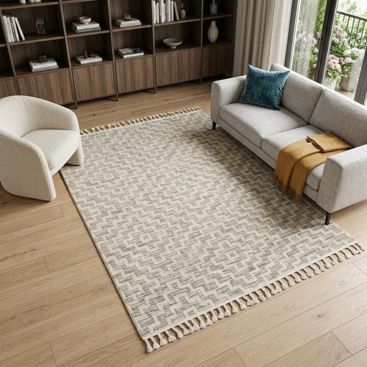 HomeRoots Geometric Area Rug