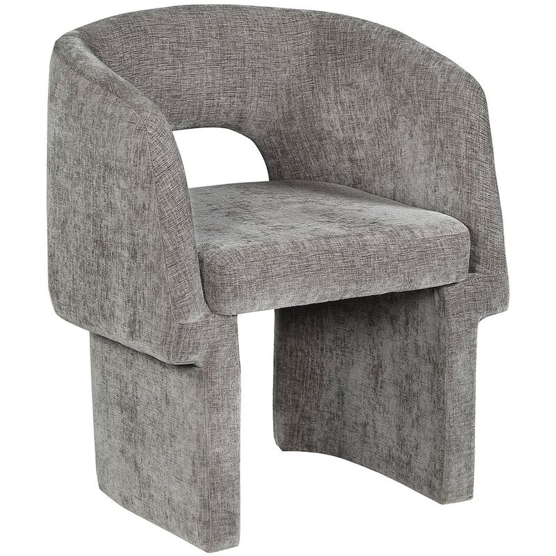 Meridian Furniture Emmet Grey Chenille Fabric Dining Chair / Accent Chair