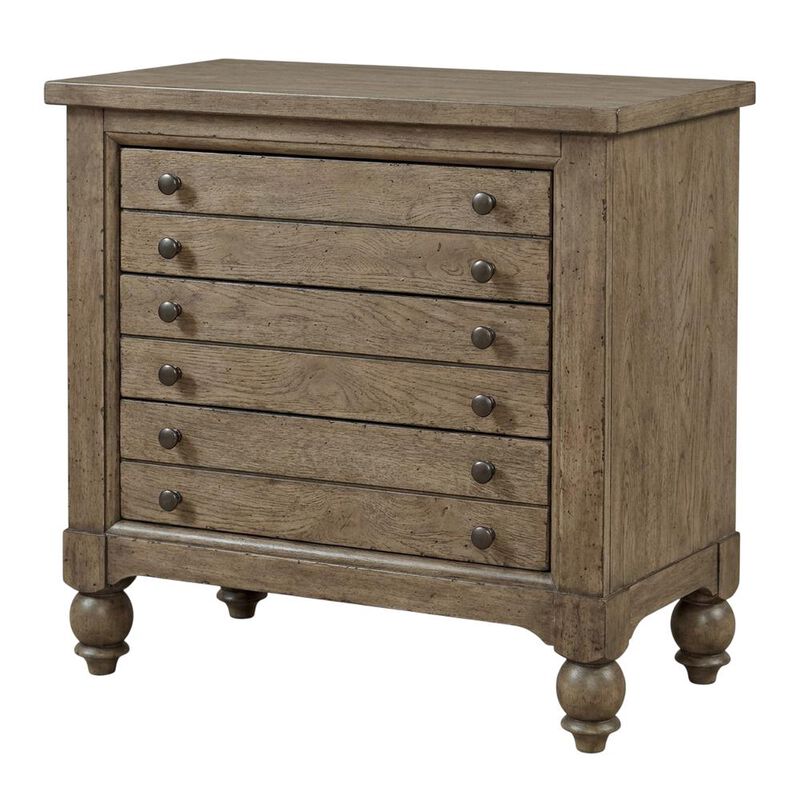 Liberty Furniture Bedside Chest w/ Charging Station in Dusty Taupe image number 0