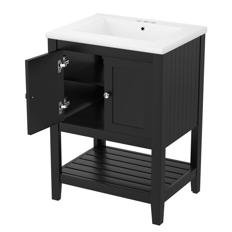 Merax Modern Sleek Bathroom Vanity with Sink