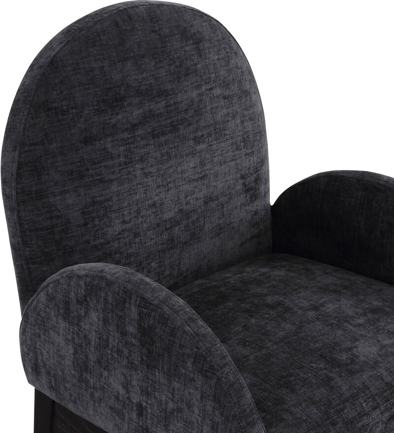 Meridian Furniture Waldorf Black Chenille Fabric Dining Chair image number 5